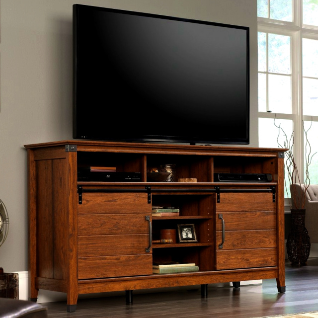 Craftsman Mission Entertainment Center w/Wrought Iron